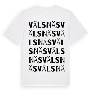 Välsnäs ordlek t-shirt – ekologisk bomull t-shirt från Pinshirt