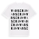White t-shirt med Vanserum ordlek t-shirt