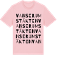 Pink Cotton t-shirt med Vanserumstäkten ordlek t-shirt