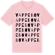 Pink Cotton t-shirt med Vappebo ordlek t-shirt