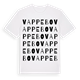 White t-shirt med Vappebo ordlek t-shirt