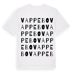 Vappebo ordlek t-shirt – ekologisk bomull t-shirt från Pinshirt