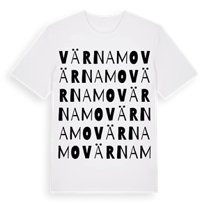 Värnamo ordlek t-shirt – ekologisk bomull t-shirt från Pinshirt