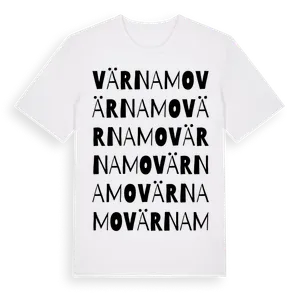 Värnamo ordlek t-shirt – ekologisk bomull t-shirt från Pinshirt
