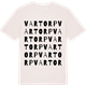 Vintage White t-shirt med Vartorp ordlek t-shirt