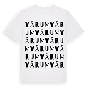 Vårum ordlek t-shirt – ekologisk bomull t-shirt från Pinshirt