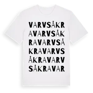 Varvsåkra ordlek t-shirt – ekologisk bomull t-shirt från Pinshirt