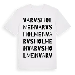 Varvsholmen ordlek t-shirt – ekologisk bomull t-shirt från Pinshirt