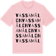 Pink Cotton t-shirt med Vassamålen ordlek t-shirt