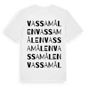 Vassamålen ordlek t-shirt – ekologisk bomull t-shirt från Pinshirt