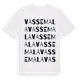 White t-shirt med Vassemala ordlek t-shirt