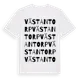 White t-shirt med Västantorp ordlek t-shirt