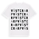 White t-shirt med Västerarp ordlek t-shirt