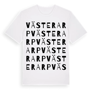 Västerarp ordlek t-shirt – ekologisk bomull t-shirt från Pinshirt