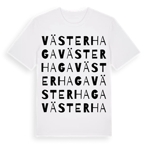 Västerhaga ordlek t-shirt – ekologisk bomull t-shirt från Pinshirt