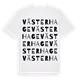 White t-shirt med Västerhage ordlek t-shirt