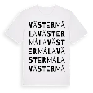 Västermåla ordlek t-shirt – ekologisk bomull t-shirt från Pinshirt