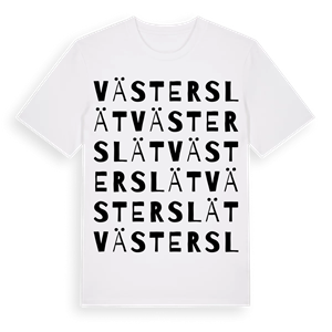 Västerslät ordlek t-shirt – ekologisk bomull t-shirt från Pinshirt