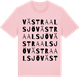 Pink Cotton t-shirt med Västra Alsjö ordlek t-shirt