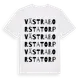 White t-shirt med Västra Borstatorp ordlek t-shirt