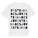 White t-shirt med Västra Madesjö ordlek t-shirt