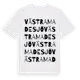 White t-shirt med Västra Madesjö ordlek t-shirt