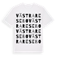 White t-shirt med Västra Resebo ordlek t-shirt