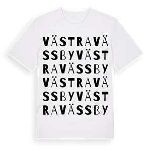 Västra Vässby ordlek t-shirt – ekologisk bomull t-shirt från Pinshirt