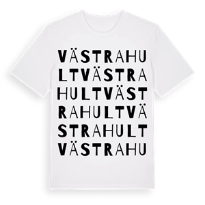 Västrahult ordlek t-shirt – ekologisk bomull t-shirt från Pinshirt