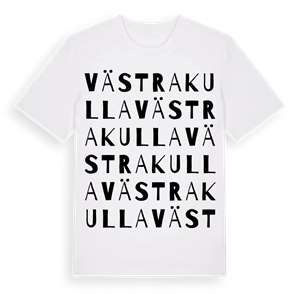 Västrakulla ordlek t-shirt – ekologisk bomull t-shirt från Pinshirt