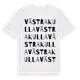 White t-shirt med Västrakulla ordlek t-shirt