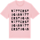 Pink Cotton t-shirt med Vätterstugan ordlek t-shirt