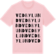 Pink Cotton t-shirt med Vedbylund ordlek t-shirt