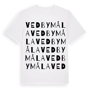 Vedbymåla ordlek t-shirt – ekologisk bomull t-shirt från Pinshirt