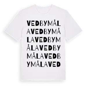 Vedbymåla ordlek t-shirt – ekologisk bomull t-shirt från Pinshirt
