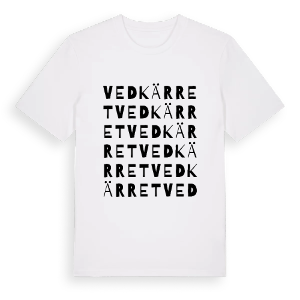 Vedkärret ordlek t-shirt – ekologisk bomull t-shirt från Pinshirt