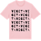 Pink Cotton t-shirt med Vegeta ordlek t-shirt