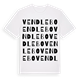 White t-shirt med Vendlebo ordlek t-shirt