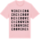 Pink Cotton t-shirt med Veneberg ordlek t-shirt