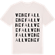 Vintage White t-shirt med Venefall ordlek t-shirt