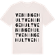 Vintage White t-shirt med Veningehult ordlek t-shirt
