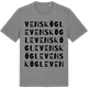 Mid Heather Gray t-shirt med Venskögle ordlek t-shirt