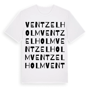 Ventzelholm ordlek t-shirt – ekologisk bomull t-shirt från Pinshirt