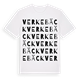 White t-shirt med Verkebäck ordlek t-shirt