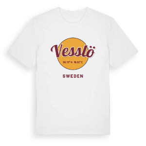 Vesslö cirkel t-shirt – ekologisk bomull t-shirt från Pinshirt
