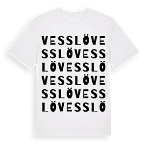 Vesslö ordlek t-shirt – ekologisk bomull t-shirt från Pinshirt