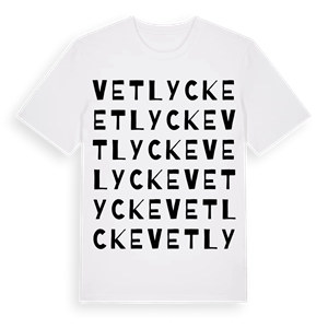 Vetlycke ordlek t-shirt – ekologisk bomull t-shirt från Pinshirt