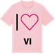 Pink Cotton t-shirt med Jag älskar Vi t-shirt stort tryck