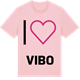 Pink Cotton t-shirt med Jag älskar Vibo t-shirt stort tryck