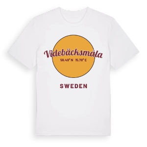 Videbäcksmåla cirkel t-shirt – ekologisk bomull t-shirt från Pinshirt